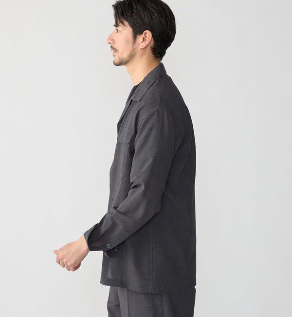 SHIPS「SHIPS:〈撥水 防しわ 洗濯機可能〉DOT AIR(R)オープンカラーシャツ(セットアップ対応)」|シャツ・ブラウス|