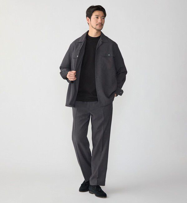 SHIPS「SHIPS:〈撥水 防しわ 洗濯機可能〉DOT AIR(R)オープンカラーシャツ(セットアップ対応)」|シャツ・ブラウス|