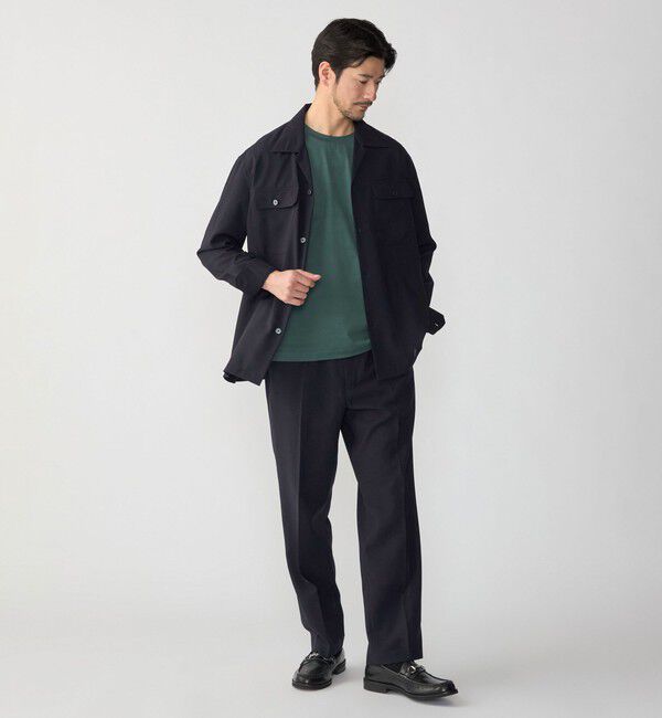 SHIPS「SHIPS:〈撥水 防しわ 洗濯機可能〉DOT AIR(R)オープンカラーシャツ(セットアップ対応)」|シャツ・ブラウス|