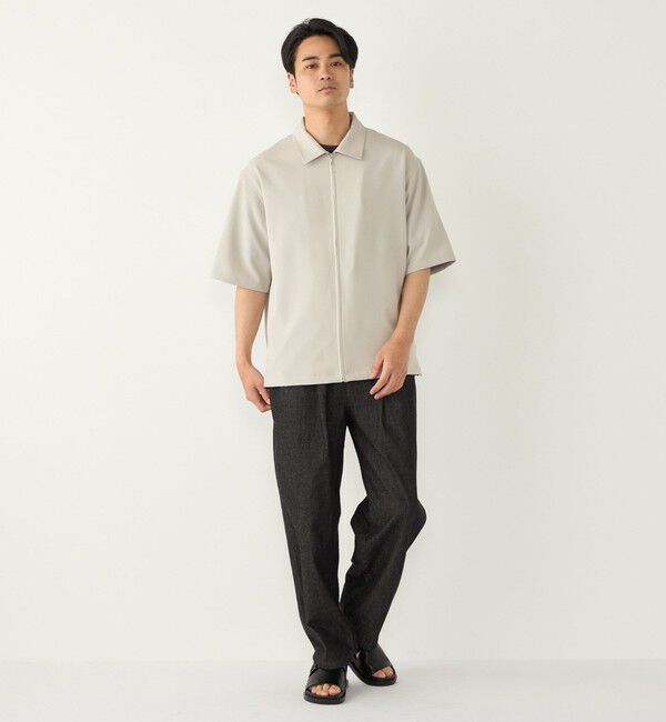 SHIPS Colors 「《予約》SHIPS Colors:〈吸水速乾・洗濯機可能〉2WAY ストレッチ ジップ シャツ◆」|シャツ・ブラウス|