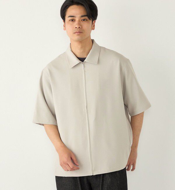 SHIPS Colors 「《予約》SHIPS Colors:〈吸水速乾・洗濯機可能〉2WAY ストレッチ ジップ シャツ◆」|シャツ・ブラウス|