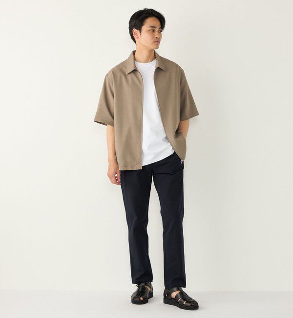 SHIPS Colors 「《予約》SHIPS Colors:〈吸水速乾・洗濯機可能〉2WAY ストレッチ ジップ シャツ◆」|シャツ・ブラウス|