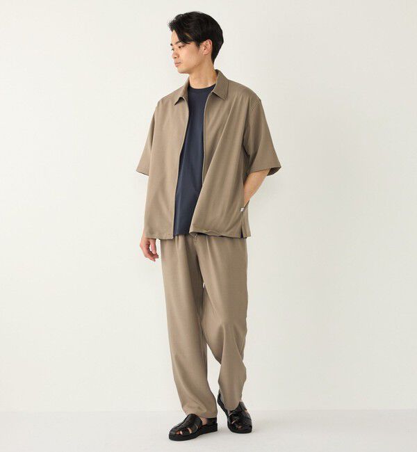 SHIPS Colors 「《予約》SHIPS Colors:〈吸水速乾・洗濯機可能〉2WAY ストレッチ ジップ シャツ◆」|シャツ・ブラウス|