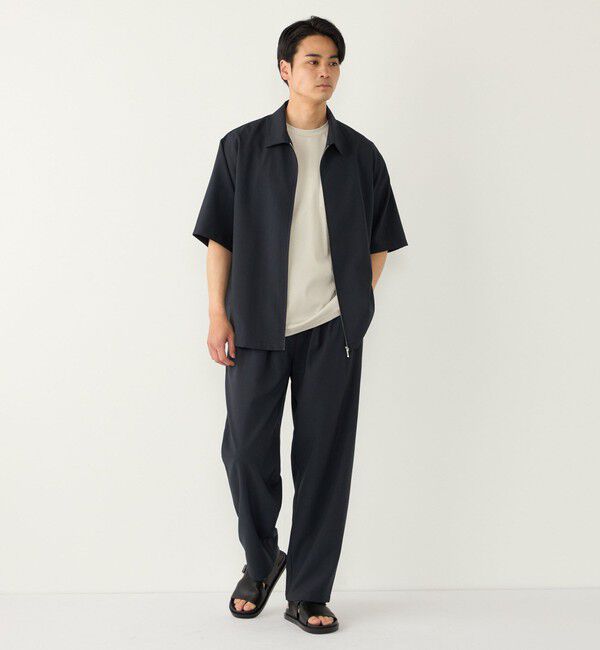 SHIPS Colors 「《予約》SHIPS Colors:〈吸水速乾・洗濯機可能〉2WAY ストレッチ ジップ シャツ◆」|シャツ・ブラウス|