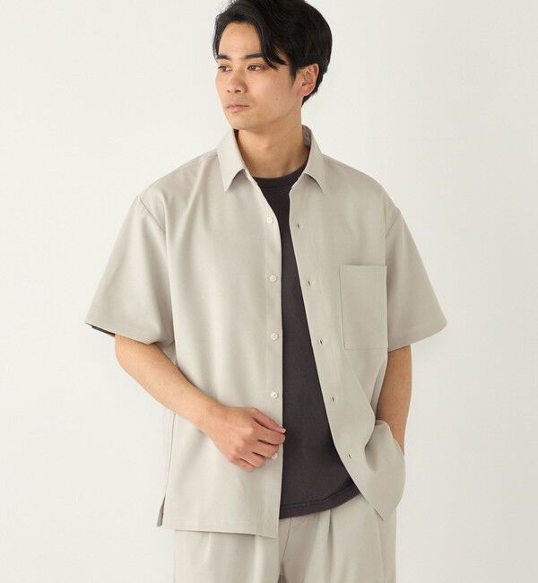 SHIPS Colors 「《予約》SHIPS Colors:〈吸水速乾・洗濯機可能〉2WAY ストレッチ ボックス シャツ◆」|シャツ・ブラウス|