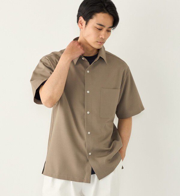 SHIPS Colors 「《予約》SHIPS Colors:〈吸水速乾・洗濯機可能〉2WAY ストレッチ ボックス シャツ◆」|シャツ・ブラウス|