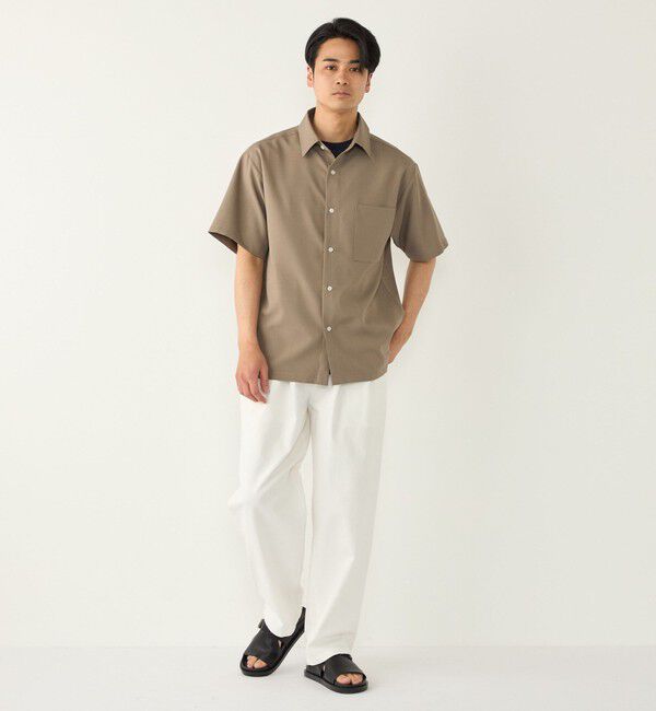 SHIPS Colors 「《予約》SHIPS Colors:〈吸水速乾・洗濯機可能〉2WAY ストレッチ ボックス シャツ◆」|シャツ・ブラウス|