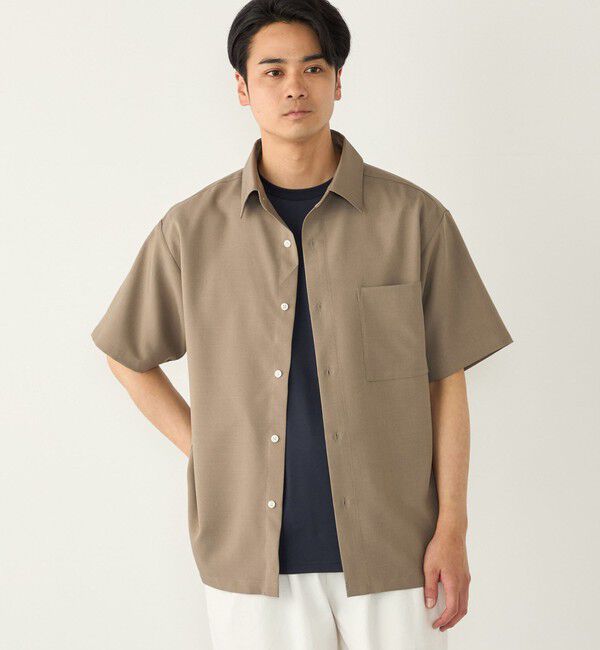 SHIPS Colors 「《予約》SHIPS Colors:〈吸水速乾・洗濯機可能〉2WAY ストレッチ ボックス シャツ◆」|シャツ・ブラウス|