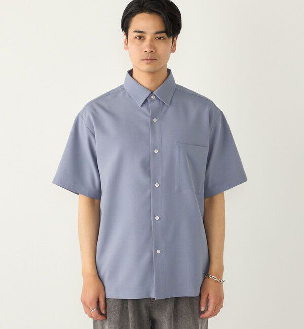 SHIPS Colors 「《予約》SHIPS Colors:〈吸水速乾・洗濯機可能〉2WAY ストレッチ ボックス シャツ◆」|シャツ・ブラウス|