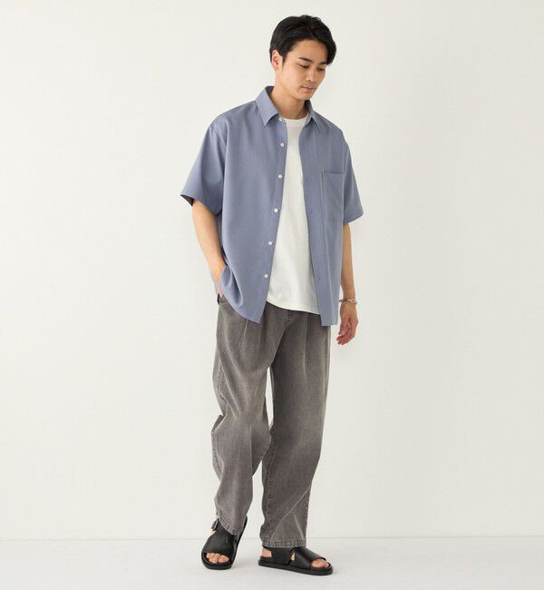 SHIPS Colors 「《予約》SHIPS Colors:〈吸水速乾・洗濯機可能〉2WAY ストレッチ ボックス シャツ◆」|シャツ・ブラウス|