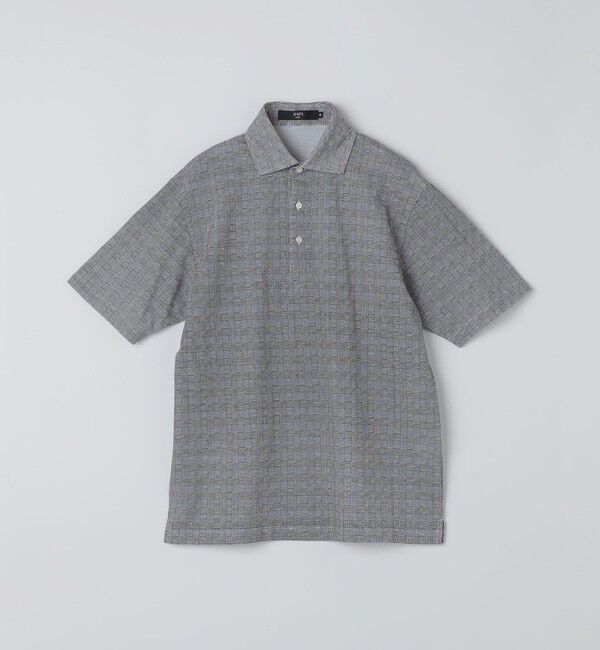 SHIPS Colors 「SHIPS Colors:〈吸水速乾〉カノコ グレンチェック ワイドカラー ポロシャツ」|ポロシャツ|