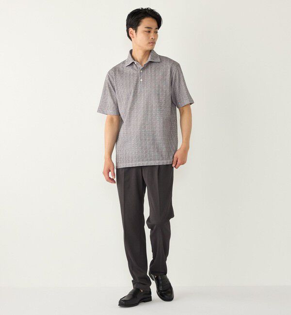 SHIPS Colors 「SHIPS Colors:〈吸水速乾〉カノコ グレンチェック ワイドカラー ポロシャツ」|ポロシャツ|