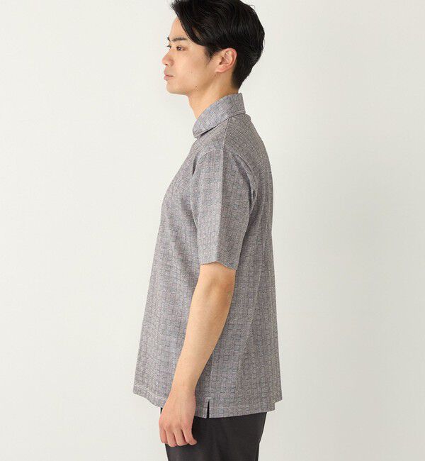 SHIPS Colors 「SHIPS Colors:〈吸水速乾〉カノコ グレンチェック ワイドカラー ポロシャツ」|ポロシャツ|