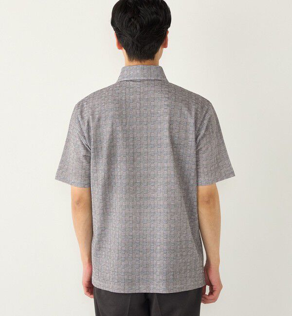 SHIPS Colors 「SHIPS Colors:〈吸水速乾〉カノコ グレンチェック ワイドカラー ポロシャツ」|ポロシャツ|