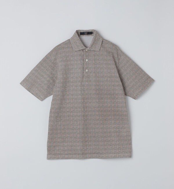 SHIPS Colors 「SHIPS Colors:〈吸水速乾〉カノコ グレンチェック ワイドカラー ポロシャツ」|ポロシャツ|