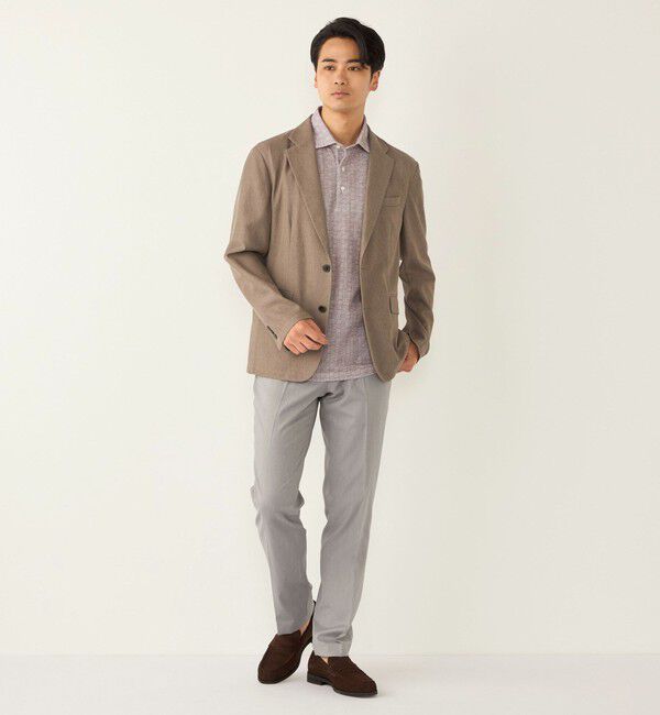 SHIPS Colors 「SHIPS Colors:〈吸水速乾〉カノコ グレンチェック ワイドカラー ポロシャツ」|ポロシャツ|