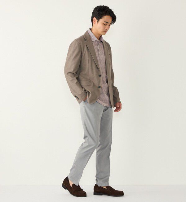 SHIPS Colors 「SHIPS Colors:〈吸水速乾〉カノコ グレンチェック ワイドカラー ポロシャツ」|ポロシャツ|