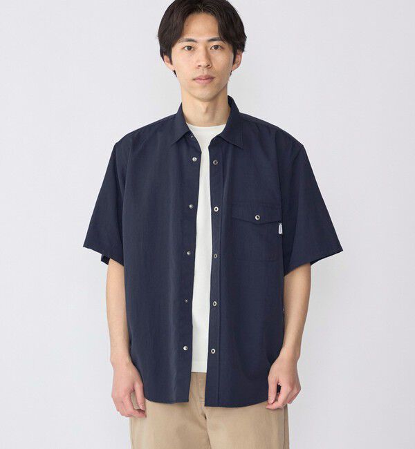 SHIPS「SHIPS:〈撥水〉netplus(R) ショートスリーブ シャツ アウター」|シャツ・ブラウス|