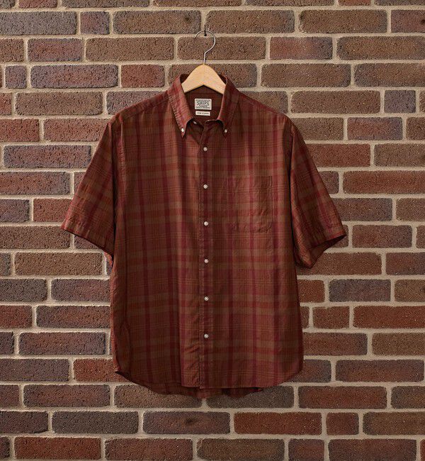 SHIPS「SHIPS: AUTHENTIC マドラス チェック ショートスリーブ シャツ」|シャツ・ブラウス|ブラウン
