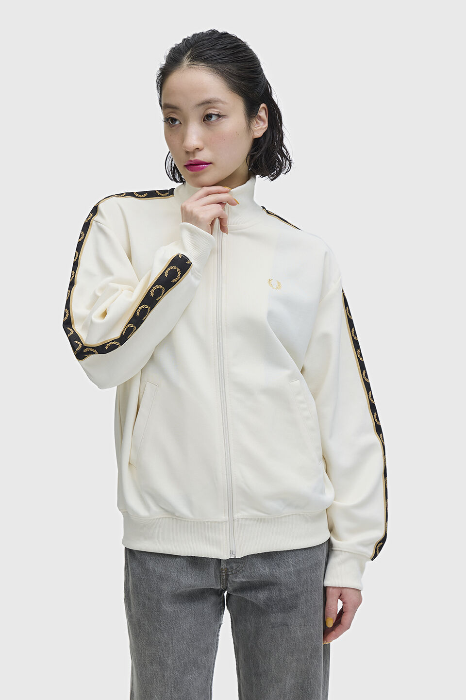FRED PERRY 「Taped Track Jacket」|スウェット・ジャージ|ECRU