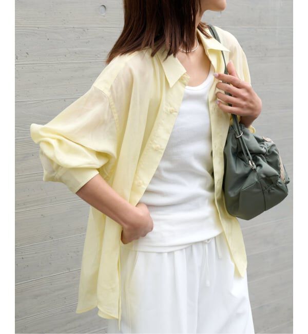 OUTDOOR PRODUCTS Usual Things「《予約》シアーシャツ」|シャツ・ブラウス|イエロー A