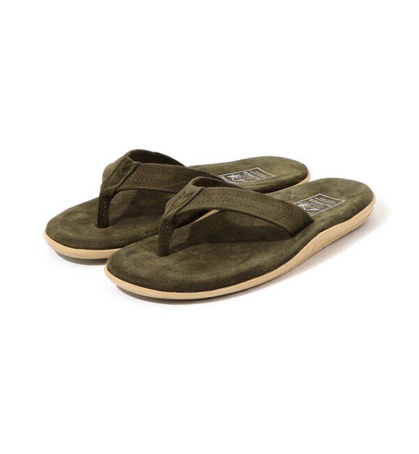 TOMORROWLAND GOODS「ISLAND SLIPPER PT203 スエードトングサンダル」|サンダル|55 グリーン