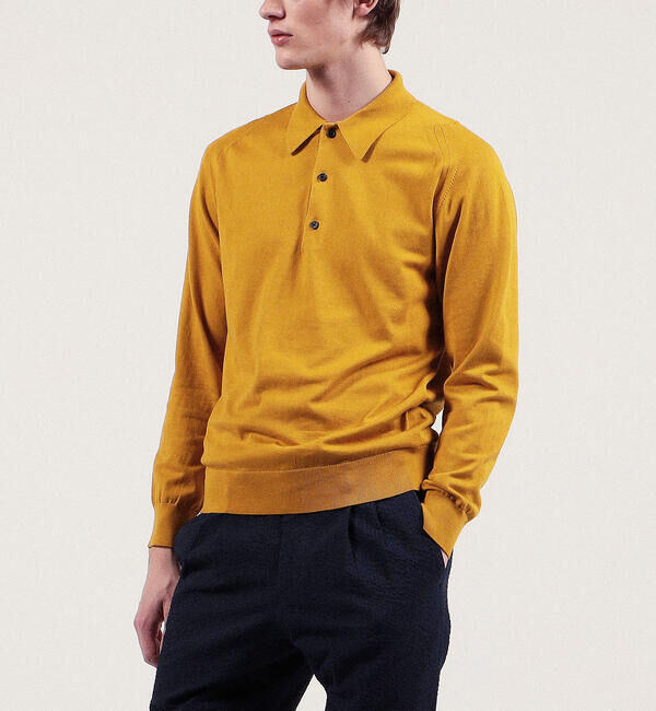 TOMORROWLAND MENS「スビンコットン ニットポロシャツ」|ニット・セーター|