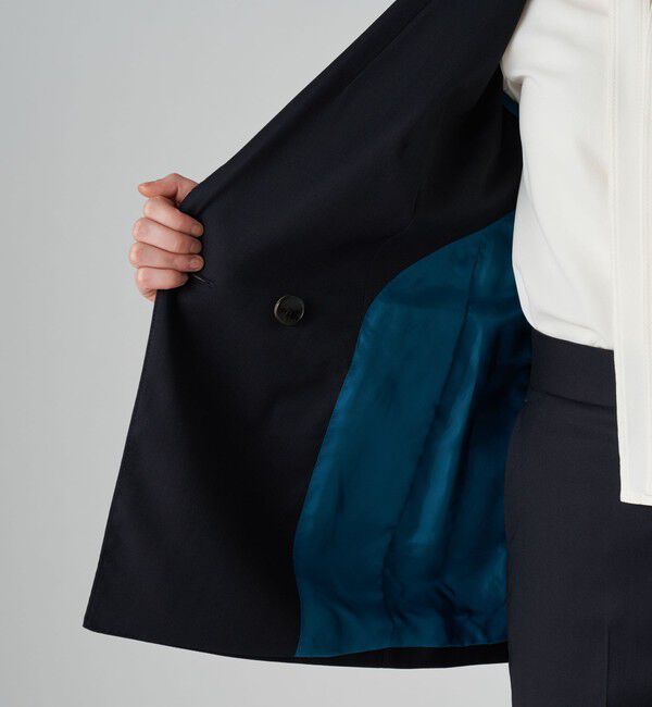 TOMORROWLAND collection「シャイニーピンヘッド ダブルブレストジャケット」|テーラードジャケット|