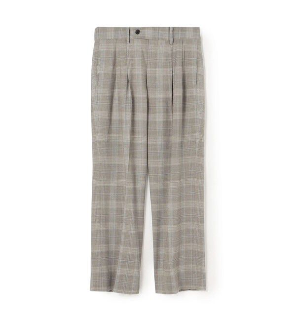TOMORROWLAND MENS「ポリエステルウールツイル 2プリーツストレートパンツ」|スラックス|44 ベージュ系