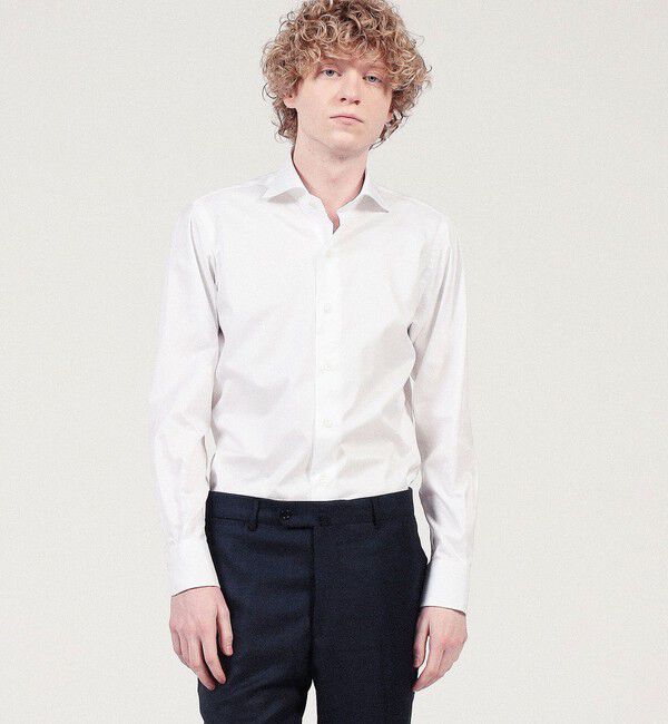 TOMORROWLAND MENS「120/2フレンチツイル ワイドスプレッドカラードレスシャツ」|シャツ・ブラウス|