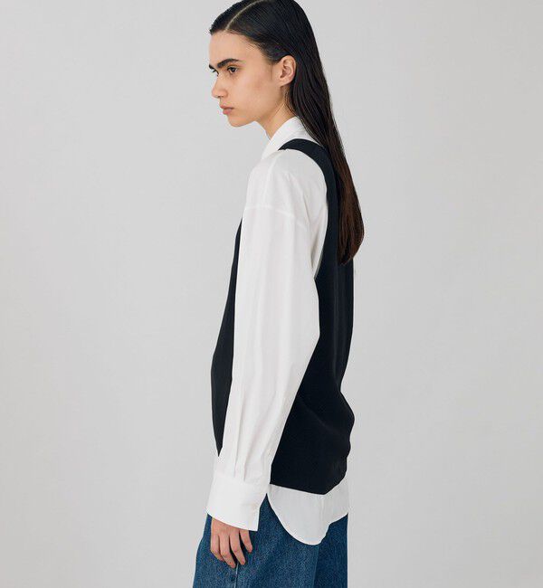 DES PRES「ドットジャカード Uネックノースリーブブラウス」|シャツ・ブラウス|