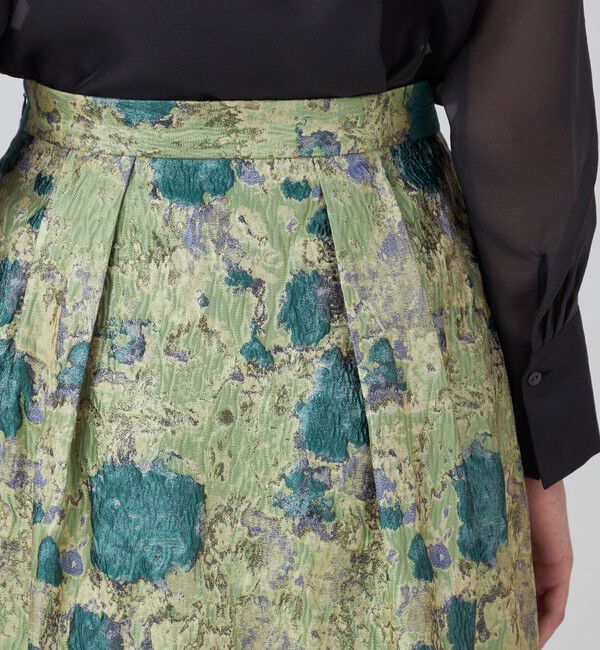 TOMORROWLAND collection「チンツフラワージャカード タックボリュームスカート」|フレア|