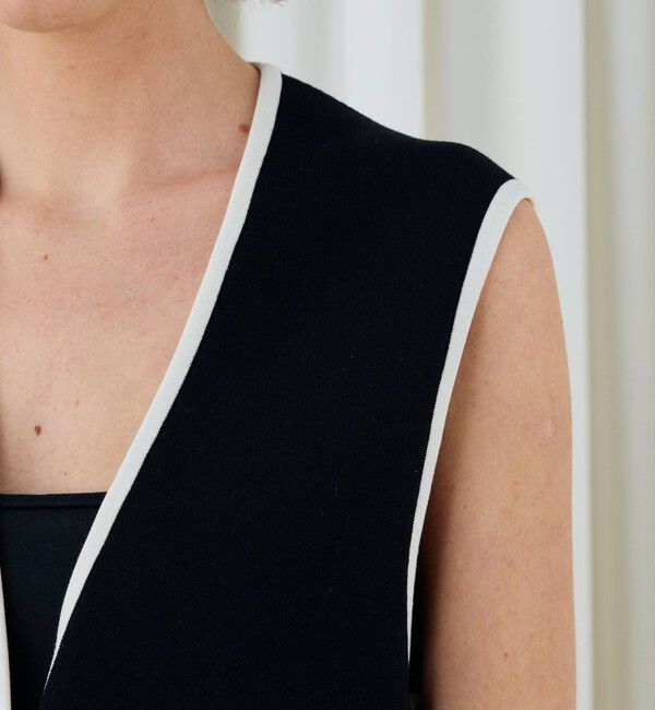 DES PRES「レーヨンナイロンダブルフェイス Vネックジレ」|ベスト・ジレ|