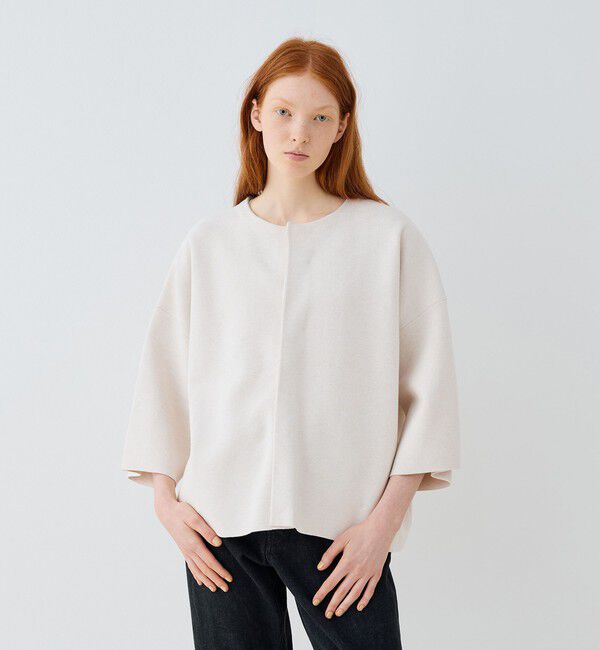 GALERIE VIE「ミラノリブ ノーカラージャケット」|ノーカラージャケット|