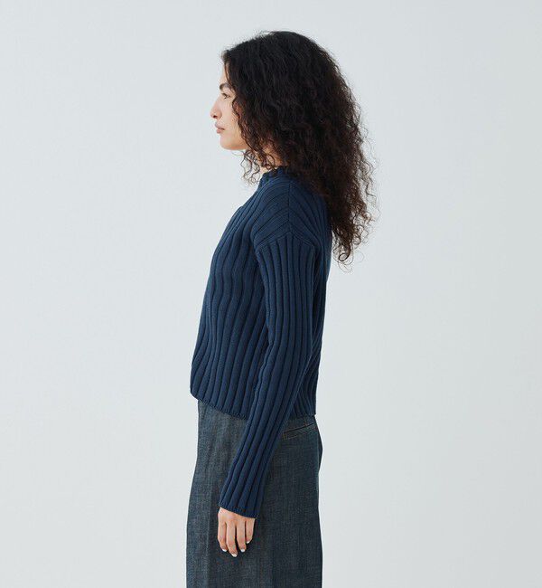 GALERIE VIE「ワイドリブ ジップアップカーディガン」|カーディガン|