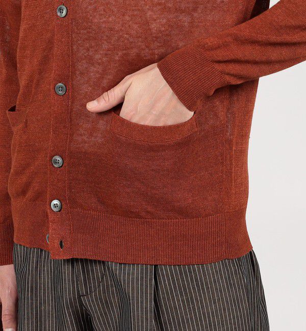 TOMORROWLAND MENS「TOMORROWLAND tricot ティントリネン Vネックカーディガン」|カーディガン|