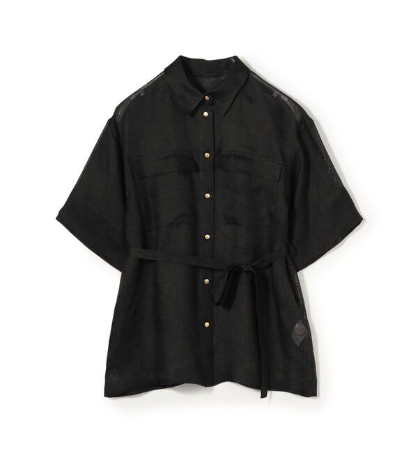 Ballsey「パナマラミー ビッグシャツブラウス」|シャツ・ブラウス|19 ブラック