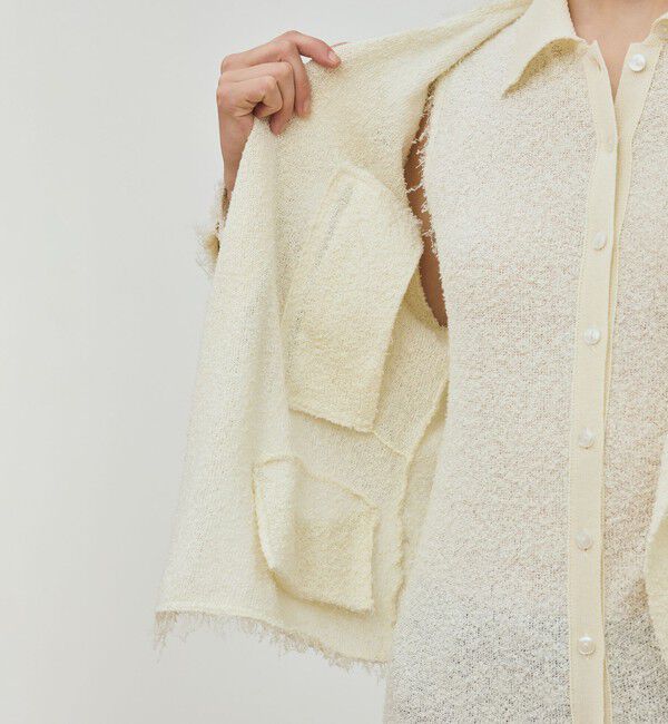 DES PRES「カールヤーンニット ライダースジャケット」|ライダースジャケット|