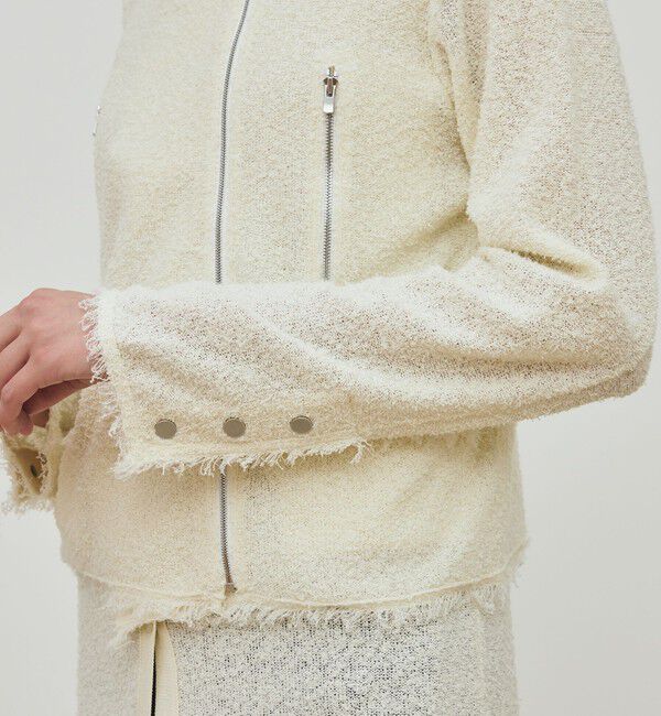 DES PRES「カールヤーンニット ライダースジャケット」|ライダースジャケット|