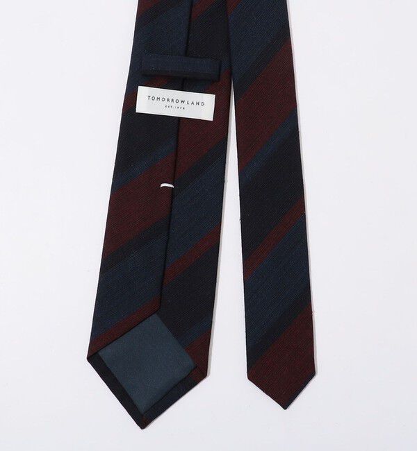 TOMORROWLAND GOODS「TOMORROWLAND シルクシャンタン レジメンタルストライプ ネクタイ」|ネクタイ・蝶ネクタイ|