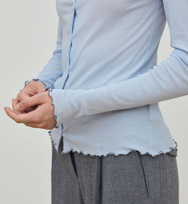 DES PRES「コットンジャージー ビルドネックカーディガン」|カーディガン|