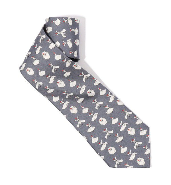 TOMORROWLAND GOODS「Kinloch シルクプリント ネクタイ」|ネクタイ・蝶ネクタイ|68 グレー系