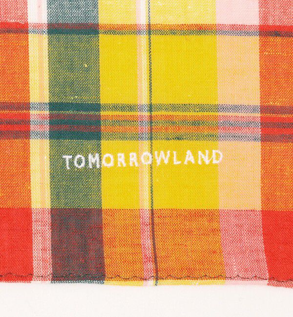 TOMORROWLAND GOODS「TOMORROWLAND コットンリネン チェックハンカチ」|ハンカチ|