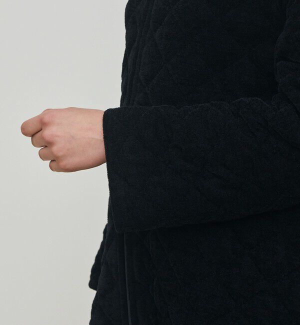 DES PRES「キルティングベロアニット ビックカラーコート」|その他|