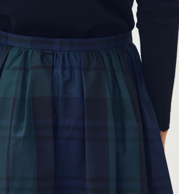 TOMORROWLAND collection「シルクタフタチェック バルーンスカート」|フレア|