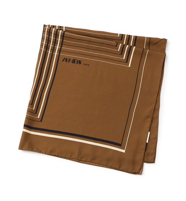 TOMORROWLAND GOODS「AENEIS MINIMAL ILLUSION スカーフ」|バンダナ・スカーフ|46 ブラウン系