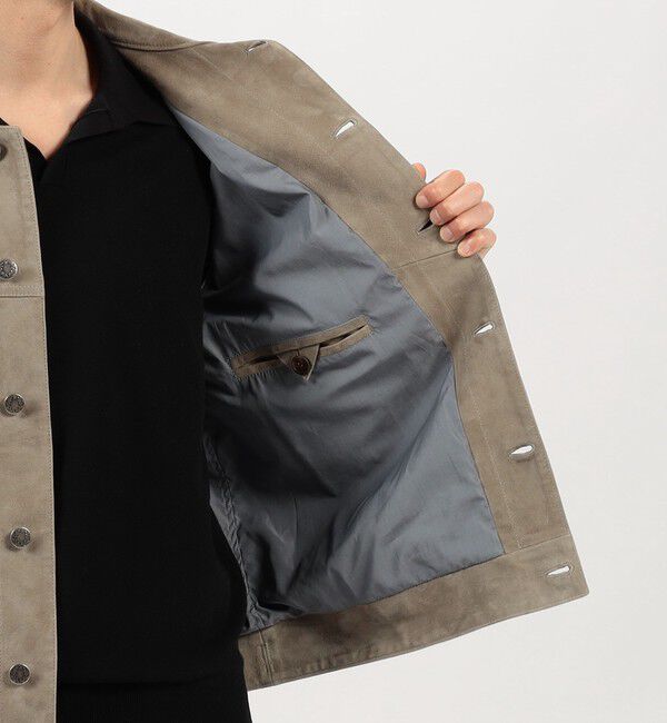 TOMORROWLAND MENS「【別注】EMMETI ラムスエード トラッカージャケット」|ブルゾン・スタジャン|