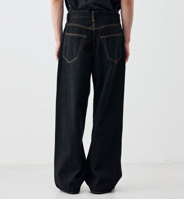 Edition「ブラックデニム バギーパンツ」|デニム|