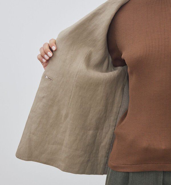 DES PRES「リネンファブリックコンビ テーラーニットジャケット」|テーラードジャケット|