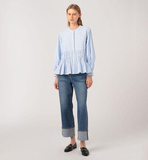 TOMORROWLAND BUYING WEAR「【別注】ne Quittez pas BLACK Tuck ストライプ ブラウス」|シャツ・ブラウス|